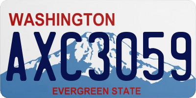 WA license plate AXC3059