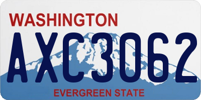 WA license plate AXC3062