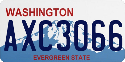 WA license plate AXC3066