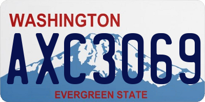 WA license plate AXC3069