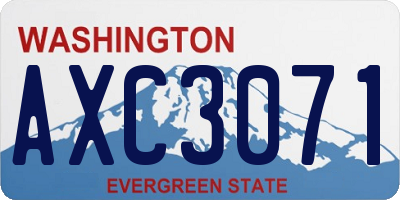 WA license plate AXC3071