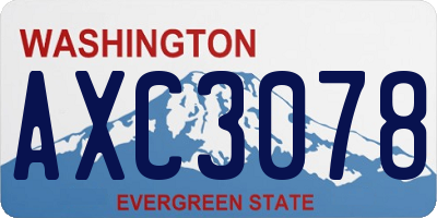 WA license plate AXC3078