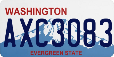 WA license plate AXC3083