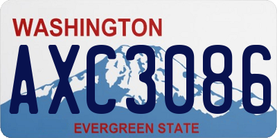 WA license plate AXC3086