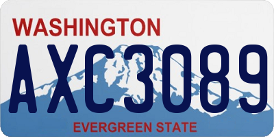 WA license plate AXC3089