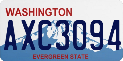 WA license plate AXC3094
