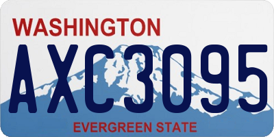 WA license plate AXC3095