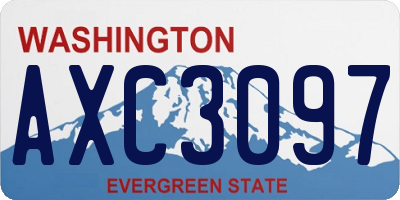 WA license plate AXC3097