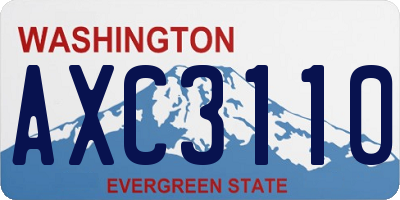 WA license plate AXC3110