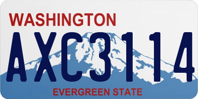 WA license plate AXC3114