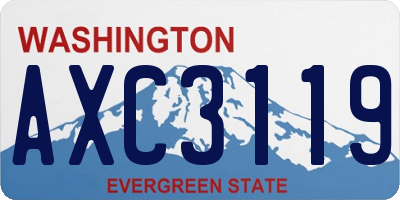 WA license plate AXC3119