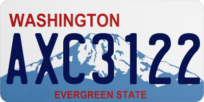 WA license plate AXC3122