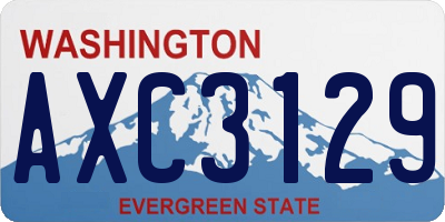 WA license plate AXC3129