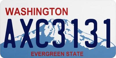 WA license plate AXC3131