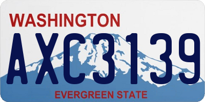 WA license plate AXC3139