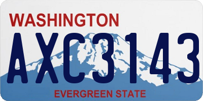 WA license plate AXC3143