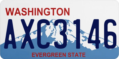 WA license plate AXC3146