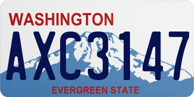 WA license plate AXC3147