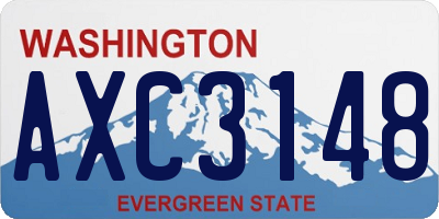 WA license plate AXC3148