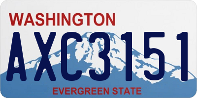WA license plate AXC3151