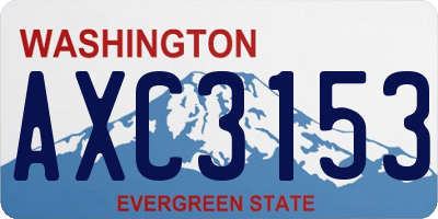 WA license plate AXC3153