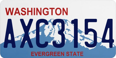 WA license plate AXC3154