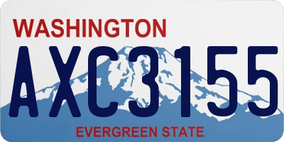 WA license plate AXC3155
