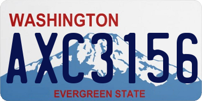 WA license plate AXC3156