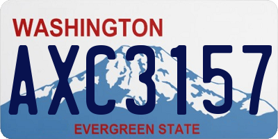 WA license plate AXC3157