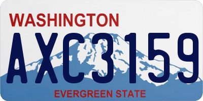 WA license plate AXC3159