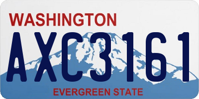 WA license plate AXC3161