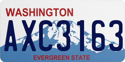 WA license plate AXC3163