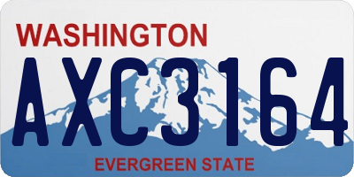 WA license plate AXC3164