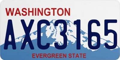 WA license plate AXC3165