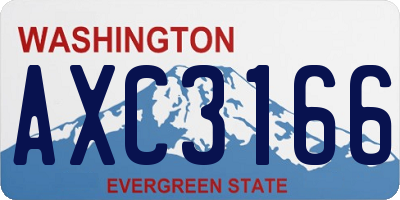 WA license plate AXC3166