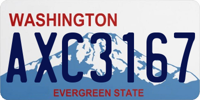 WA license plate AXC3167