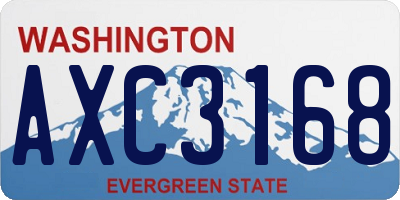 WA license plate AXC3168