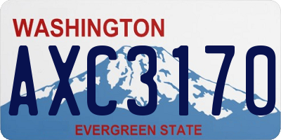 WA license plate AXC3170