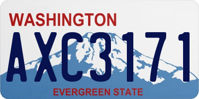 WA license plate AXC3171