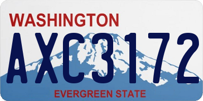 WA license plate AXC3172