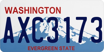 WA license plate AXC3173
