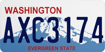 WA license plate AXC3174