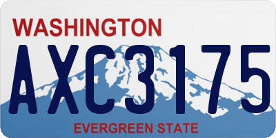 WA license plate AXC3175