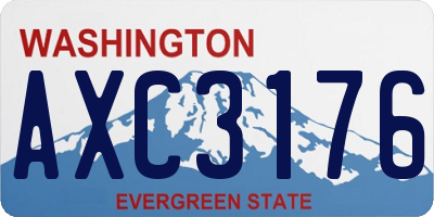 WA license plate AXC3176