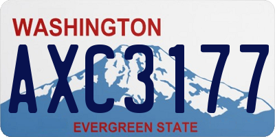 WA license plate AXC3177