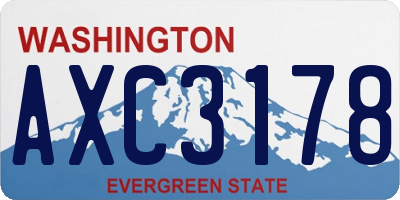 WA license plate AXC3178