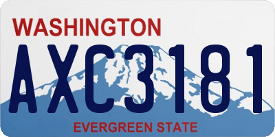 WA license plate AXC3181