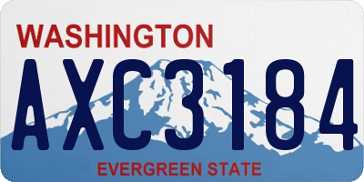 WA license plate AXC3184