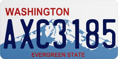 WA license plate AXC3185