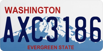 WA license plate AXC3186